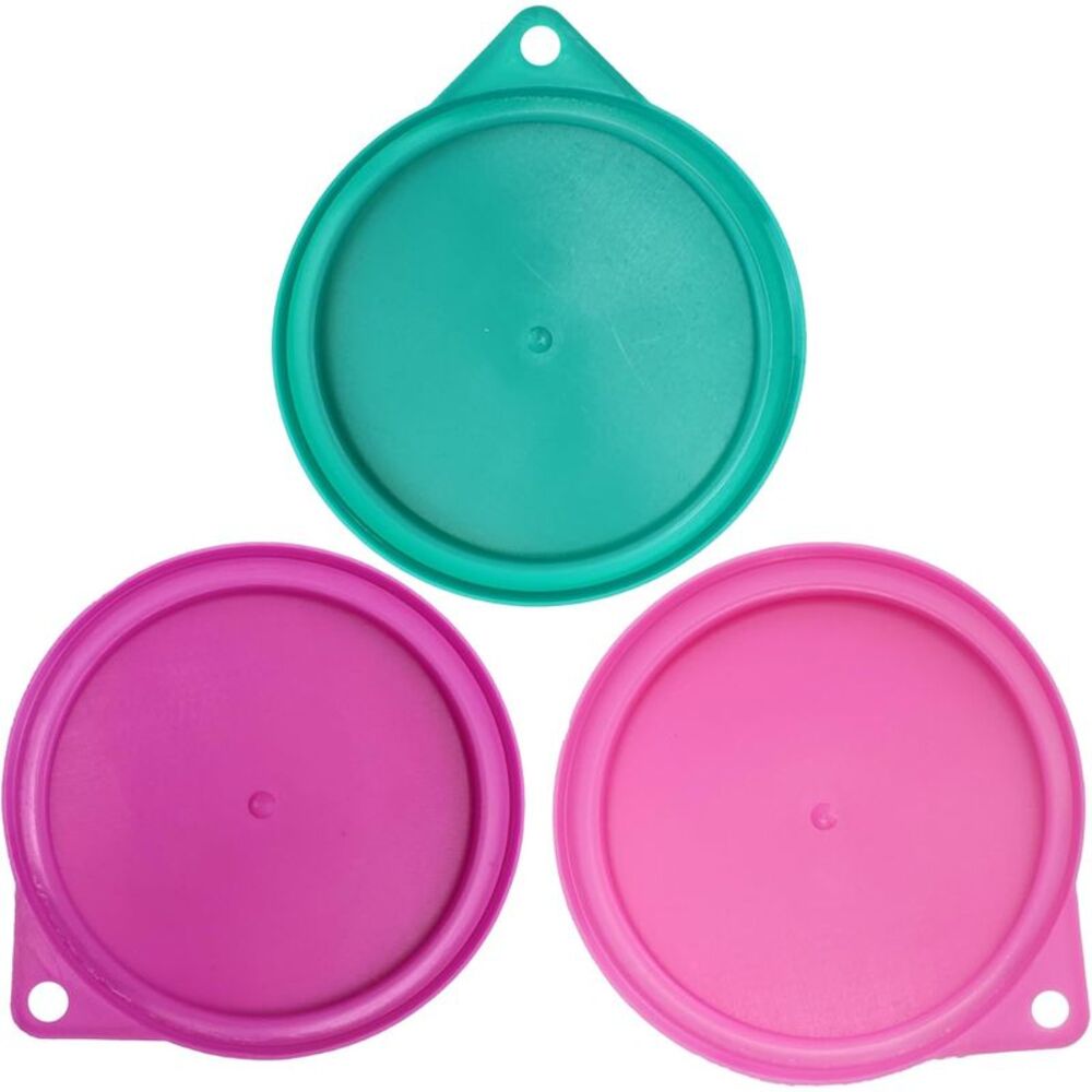 SPOT 3pc Pet Food Can Covers Reusable Lids for Cat or Dog Food Tins